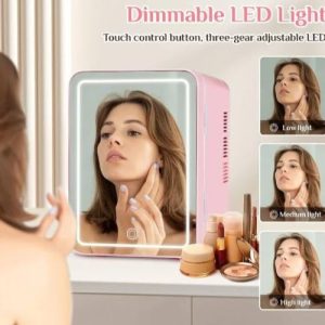 REFRIGERADOR MINI CON ESPEJO LED