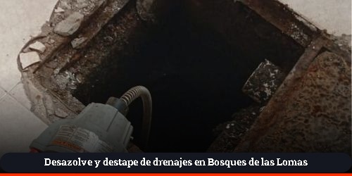 desazolve de registros sanitarios en bosques de las lomas