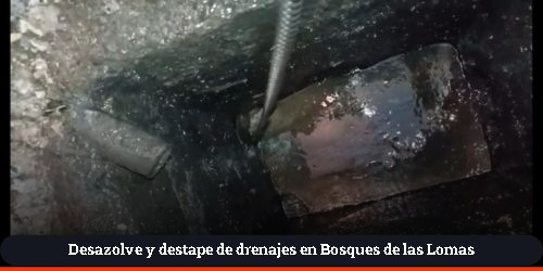 Sondeo de líneas principales de drenaje y registros profundos en Bosques de Chapultepec