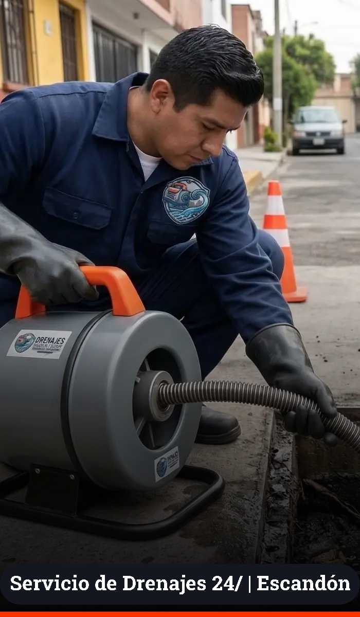 servicio de desazolve de drenaje en Escandón