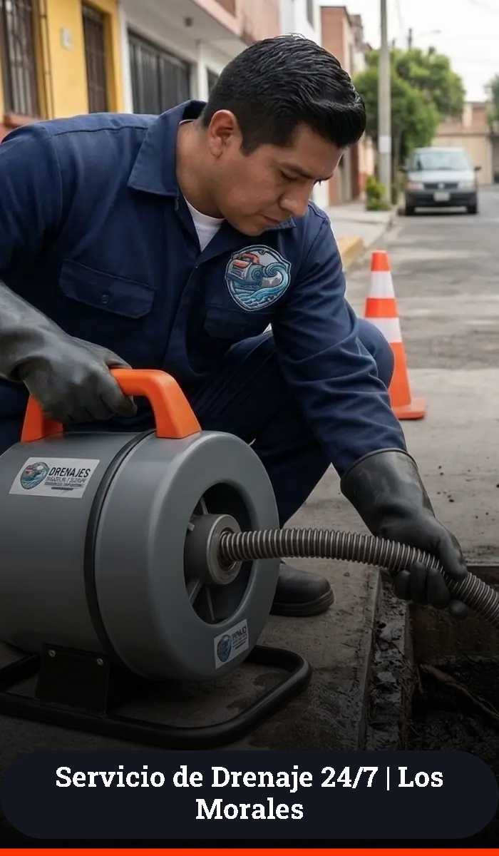servicio de desazolve de drenaje en Los Morales