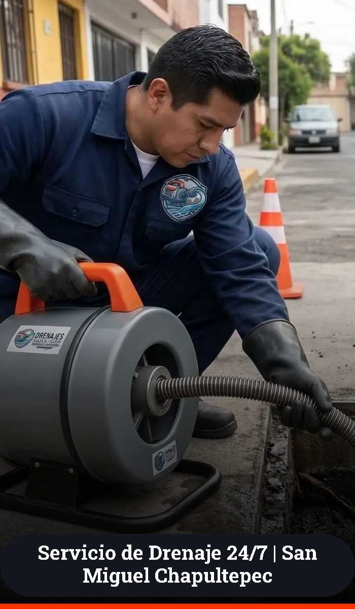 Desazolve en San Miguel Chapultepec