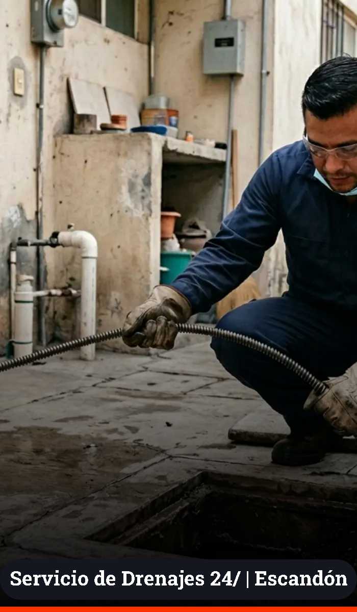 servicio de desazolve de drenaje en Escandón