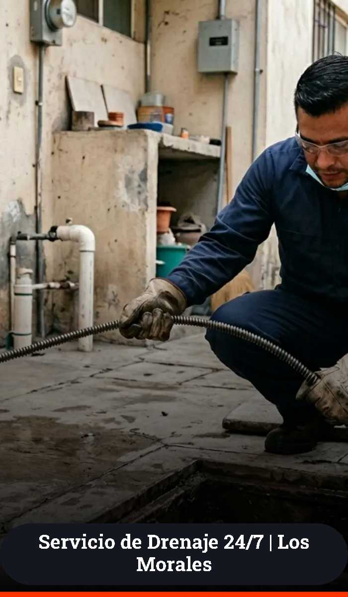 servicio de desazolve de drenaje en Los Morales