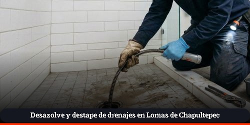 Destape de coladera de baño y regadera en Lomas de Chapultepec con sonda eléctrica