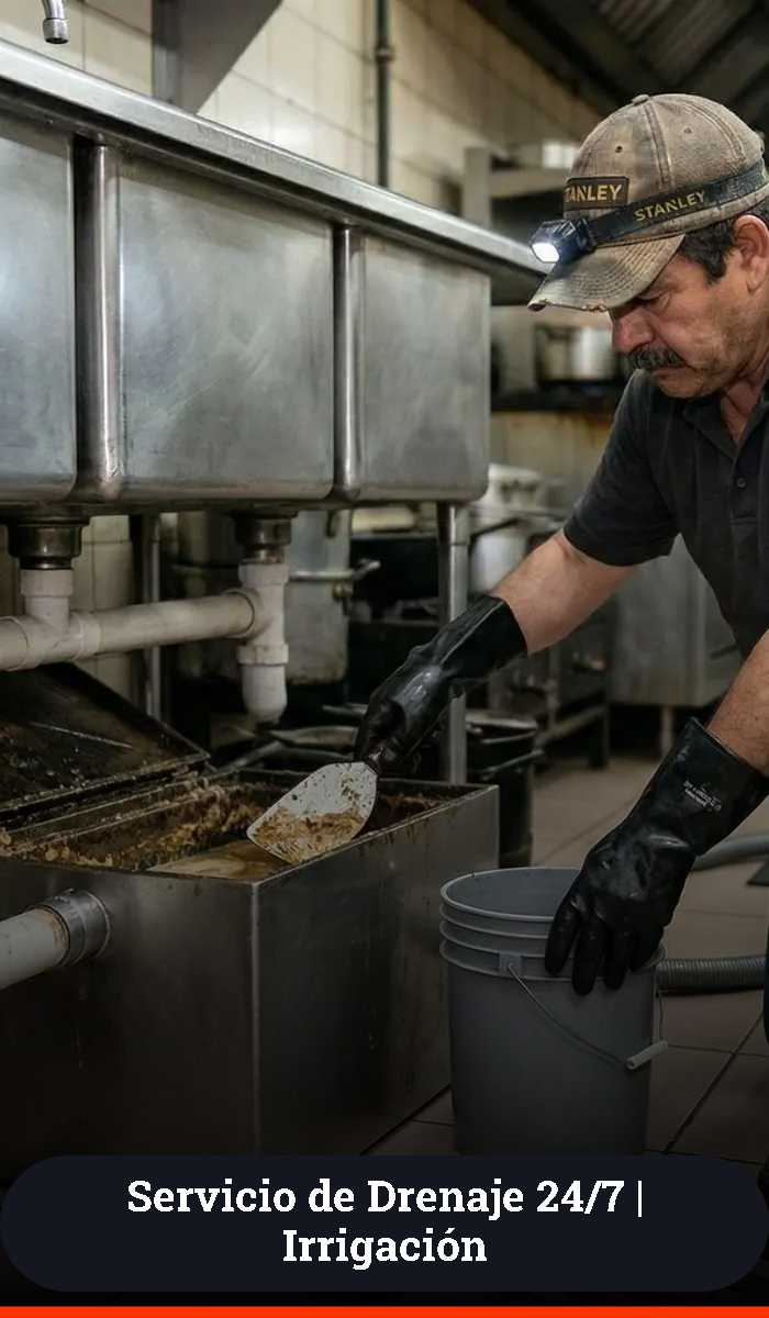 Limpieza y desazolve de trampas de grasa para restaurantes en irrigacion