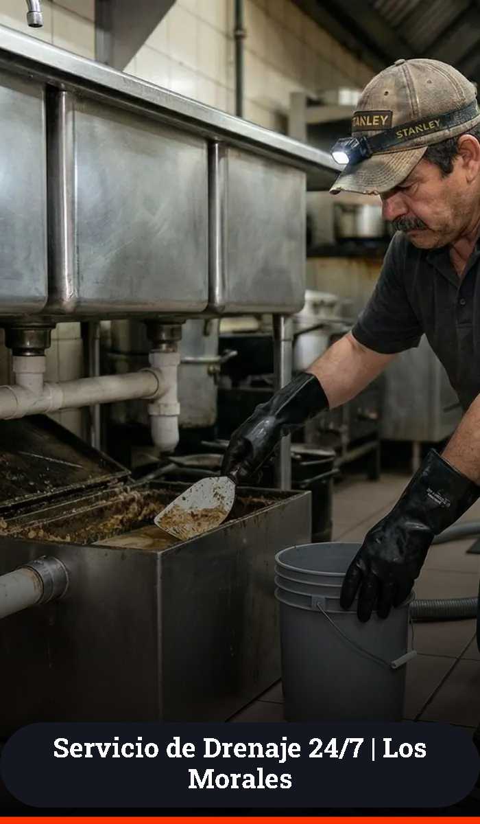 Limpieza y desazolve de trampas de grasa para restaurantes en Los Morales