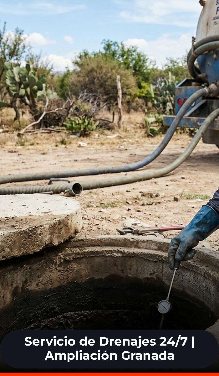 Servicios de drenajes en Ampliación Granada