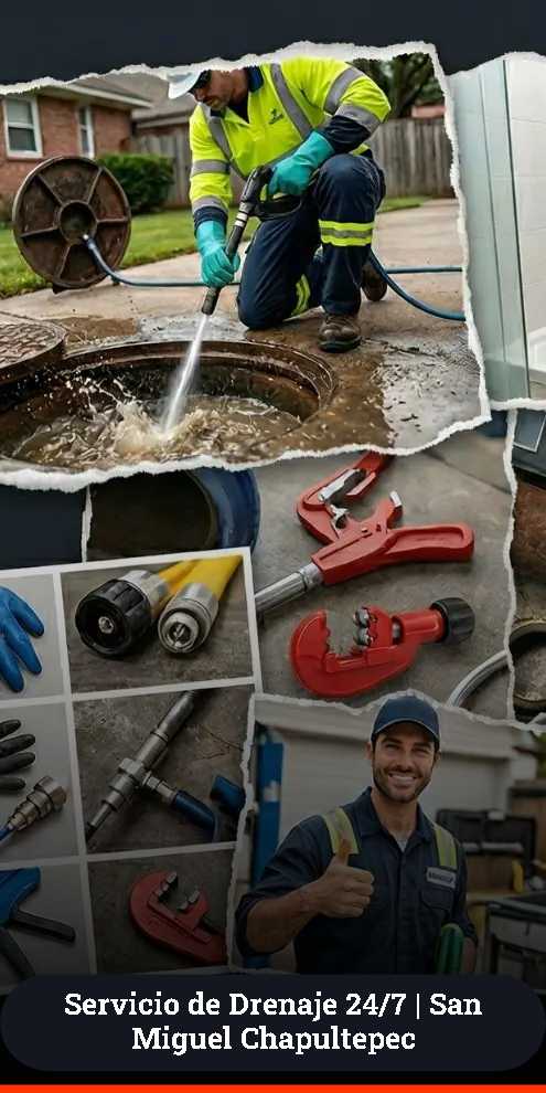 Servicios profesionales en drenajes en San Miguel Chapultepec