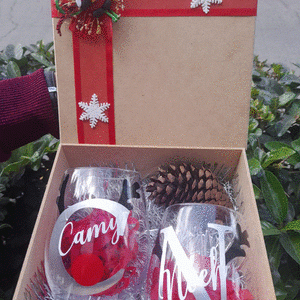 Regalo de Navidad 2 vasos personalizados